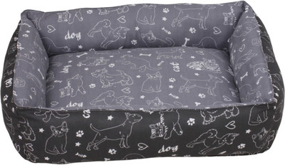 Лежанка для животных BIO-LINE 40x50x15 / LDZ (черный/темно-серый) - 