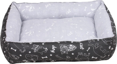 Лежанка для животных BIO-LINE 40x50x15 / LDZ (черный/светло-серый) - 