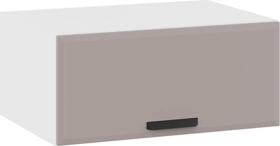 Шкаф под вытяжку ТриЯ Тиана 1В8Г с одной откидной дверью (белый/мокко супермат) -