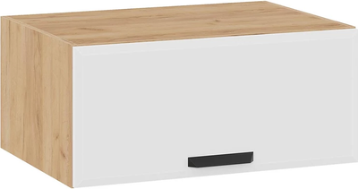 Шкаф под вытяжку ТриЯ Тиана 1В8Г с одной откидной дверью (дуб крафт золотой/белый супермат) -