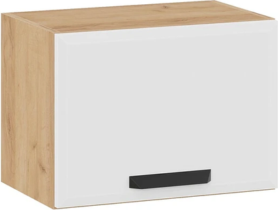 Шкаф под вытяжку ТриЯ Тиана 1ВВ5Г с одной откидной дверью (дуб крафт золотой/белый супермат) - 