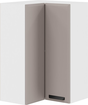 Шкаф навесной для кухни ТриЯ Тиана 1ВВ6УП угловой прямой (белый/мокко супермат) -