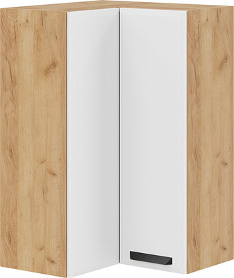 Шкаф навесной для кухни ТриЯ Тиана 1ВВ6УП угловой прямой (дуб крафт золотой/белый супермат) -