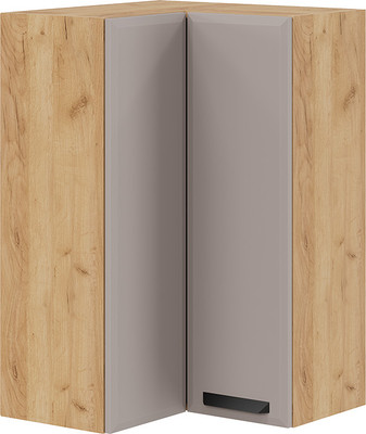 Шкаф навесной для кухни ТриЯ Тиана 1ВВ6УП угловой прямой (дуб крафт золотой/мокко супермат) -