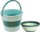 Складное ведро Sundays Среднее / TBD0603930501C со складной миской (10л, светло-зеленый) -