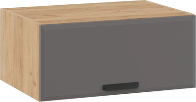 Шкаф под вытяжку ТриЯ Тиана 1ВВ8Г с одной откидной дверью (дуб крафт золотой/асфальт супермат) -