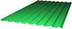 Монолитный поликарбонат Borrex МП-20 Профилированный 1050x2000x0.8мм (зеленый) - 