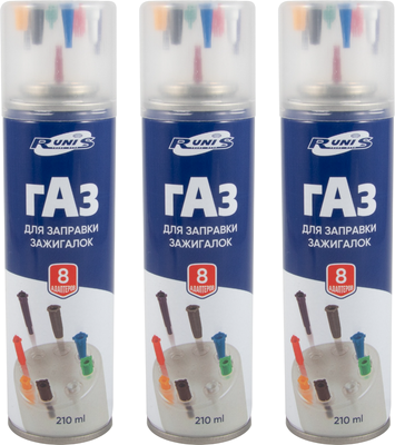 Топливо для зажигалки Runis Premium 1-005 (3штх210мл) - 