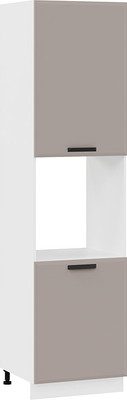 Шкаф-пенал кухонный ТриЯ Тиана 1ПВ6 с двумя дверями (белый/мокко супермат) - 