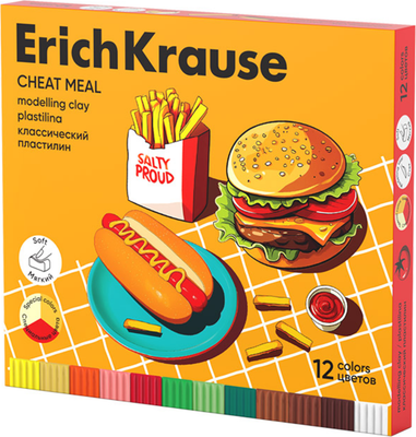 Пластилин Erich Krause Cheat Meal / 65443 (12цв) -
