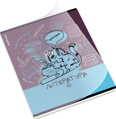 Тетрадь предметная Erich Krause Котоформулы. Литература / 62537 (48л) -