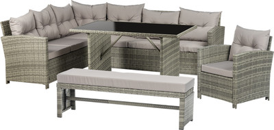 Комплект садовой мебели Sundays Alcamo SFS 056 (серый/серые подушки) - 