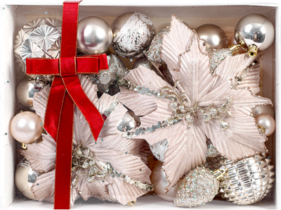 Набор елочных игрушек Золотая сказка 592592 (54шт, шампань) - 