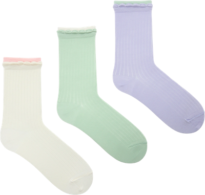 Носки детские Mark Formelle 430A-3166 (р.18, молочный/светлый эвкалипт/светлая лаванда) -