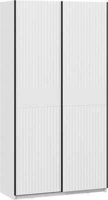 Шкаф-купе ТриЯ Оскар Тиффани Т2 1200 / 282712  (черный/белый снег/белый софт) - 