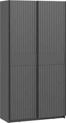 Шкаф-купе ТриЯ  Оскар Тиффани Т2 1200 / 282714 (черный/серый графит/графит матовый) - 