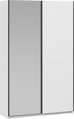 Шкаф-купе ТриЯ Оскар Тиффани Т2 1400 / 282736 (черный/белый снег/белый софт) - 