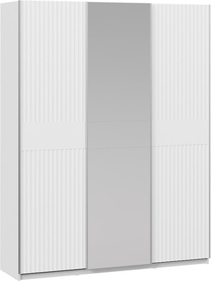 Шкаф-купе ТриЯ  Оскар Тиффани Т2 1800 / 280818 (серебро/белый снег/белый софт) - 