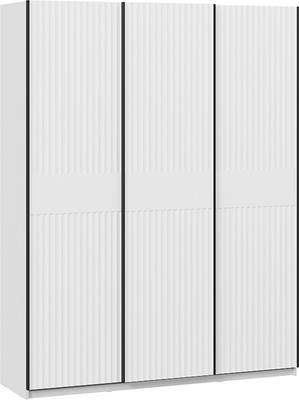 Шкаф-купе ТриЯ  Оскар Тиффани Т2 1800 / 282744 (черный/белый снег/белый софт) - 