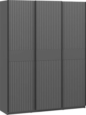 Шкаф-купе ТриЯ Оскар Тиффани Т2 1800 / 282746 (черный/серый графит/графит матовый) - 