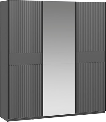 Шкаф-купе ТриЯ Оскар Тиффани Т2 2100 / 282762 (черный/серый графит/графит матовый) - 