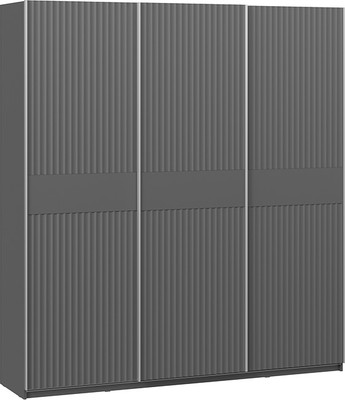 Шкаф-купе ТриЯ  Оскар Тиффани Т2 2100 / 282751 (серебро/серый графит/графит матовый) - 