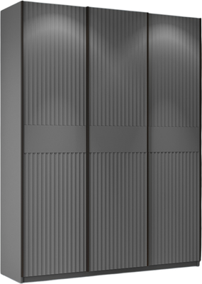 Шкаф-купе ТриЯ  Оскар Тиффани Т2 2100 / 282754 (черный/серый графит/графит матовый) - 