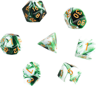 Набор кубиков для настольной игры Время игры Дайсы для ДнД Мрамор / 6935245 (7шт) - 
