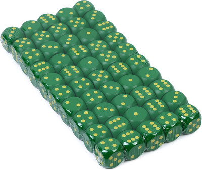 Набор кубиков для настольной игры Sima-Land 10502135 (50шт, зеленый) - 