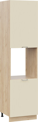Шкаф-пенал кухонный ТриЯ Кимберли 1ПВ6 с двумя дверями (дуб крафт золотой/крем) - 