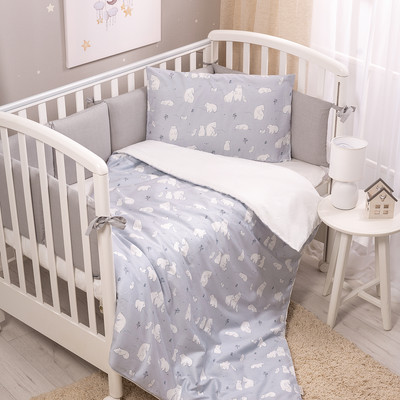 Комплект постельный для малышей Perina Zefir / ZF3-1.10/40 (голубой) - 