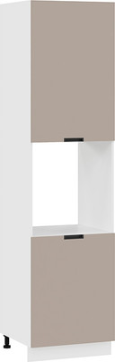 Шкаф-пенал кухонный ТриЯ Гренада 1ПВ6 с двумя дверями (белый/холст латте) - 