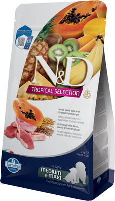Сухой корм для собак Farmina N&D Tropical Selection Dog Lamb Adult Medium&Maxi (2кг) - 