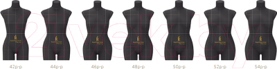 Манекен портновский Royal Dress Forms Monica+ стойка Милан (черный, размер 46)