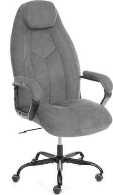 Кресло офисное Tetchair Boss metalBL (ткань, серый, KUB 05) -