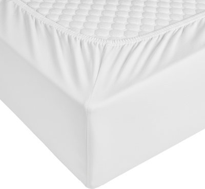 

Простыня, На резинке поплин отбеленная 180x200x35