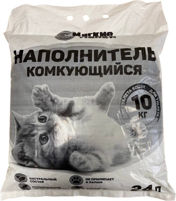 Наполнитель для туалета Мягкие лапки Premium Комкующийся (10кг) - 