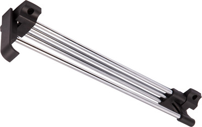 Вешалка выдвижная GRIDLI L-300 усиленная с ручкой (хром/черный) - 