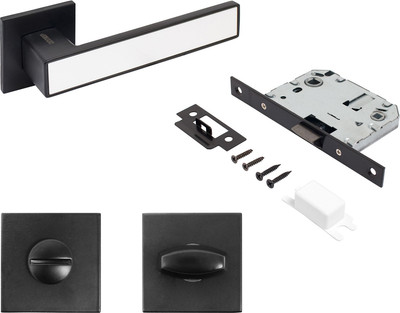 

Ручка дверная, Арт Лана BL/W+L7050S BL+BK-S2 BL(861511/S7050)