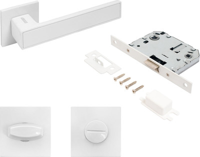 

Ручка дверная, Арт Лана W/W +L7050S W+BK-S2 W (86110/S7050)