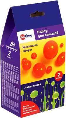 Набор для опытов On Time 2в1: Лава лампа +аква слайм / EX239T - 