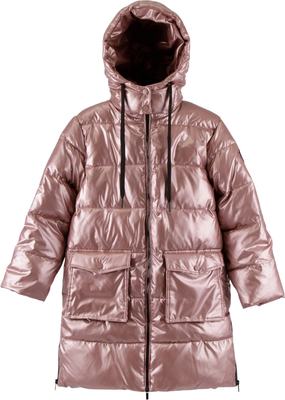 Пальто детское Amarobaby Fancy / AB-OD25-FANCY29/27-140 (р.140, пудровый) -