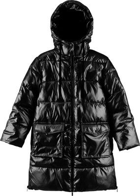 Пальто детское Amarobaby Fancy / AB-OD25-FANCY29/09-128 (р.128, черный) -