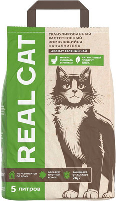 Наполнитель для туалета Real Cat Tofu Green Tea (2.5кг) - 