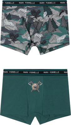 Комплект мужских трусов Mark Formelle 411228-2 (р.82-92, темно-зеленый/дикая охота на темно-зеленом) - 