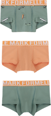 Комплект трусов детских Mark Formelle 413354-3 (р.116/122-60-54, зеленый лед/скейты на зеленом/персик) -