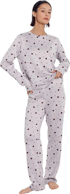 Комплект домашней одежды Mark Formelle 592468-1 (р.164/170-84-90, горошки с ушками на светло-сером) - 