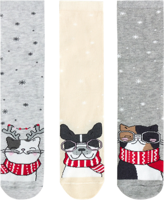 Носки детские Mark Formelle 430A-2998 (р.16, серый меланж/нюдовый/светло-серый меланж) -