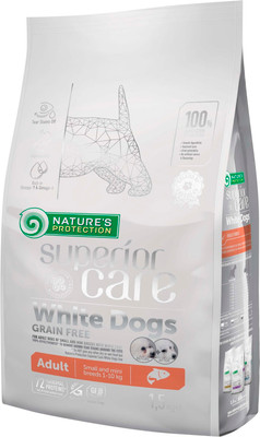 Сухой корм для собак Nature's Protection SC White Dogs Grain Free Salmon (1.5кг) - 