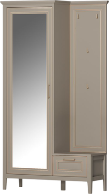 Секция в прихожую Black Red White Classic PPK1D1K/L (глиняный серый) - 